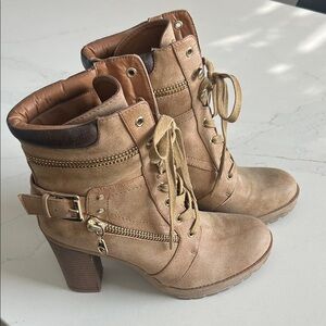 GUESS Combat Lace-Up Ankle Boots